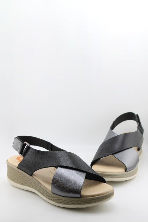 Porronet Platform Sandals with Crossed Straps